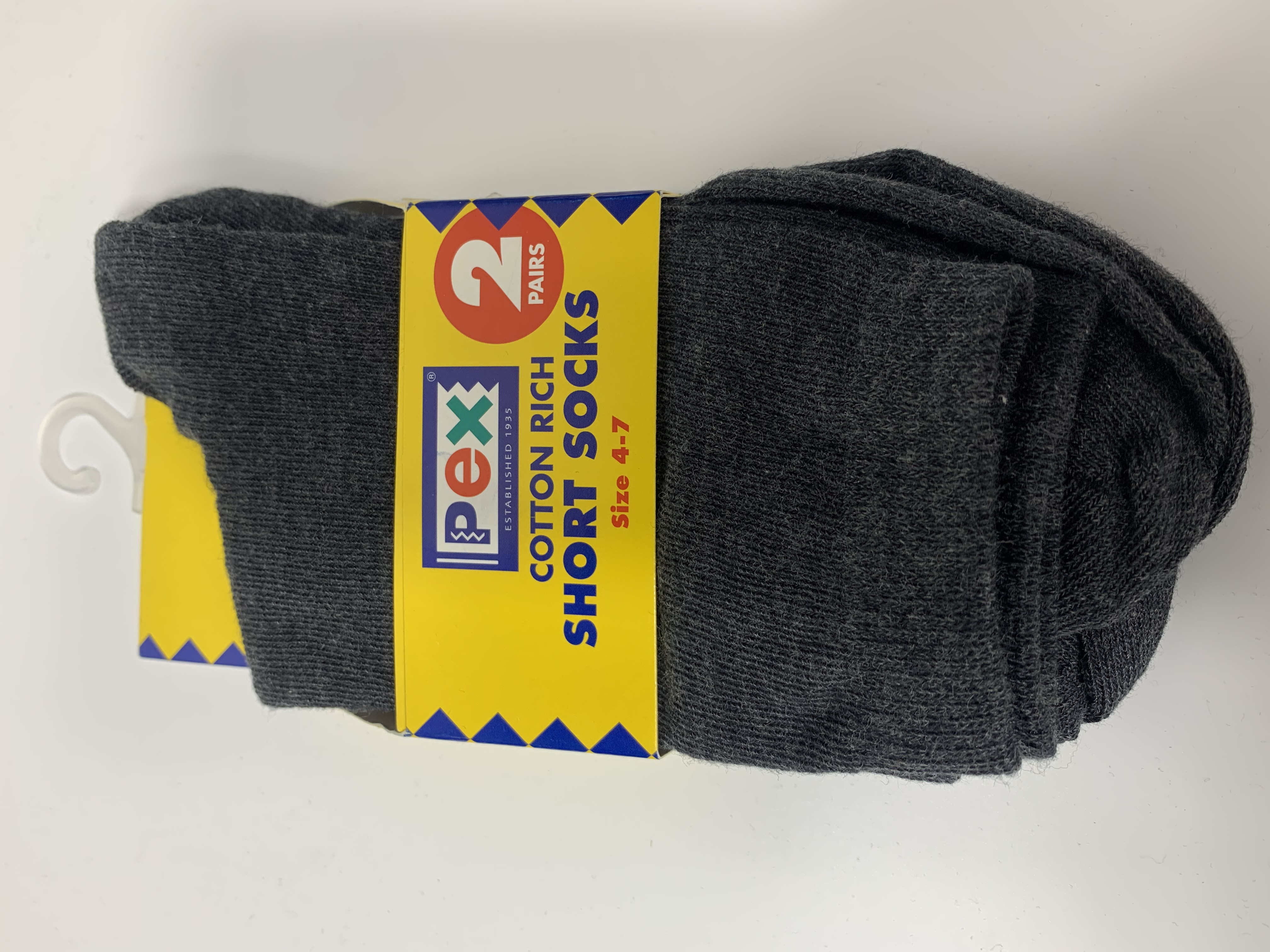 Charcoal Grey Ankle Socks - Junior 6-8.5