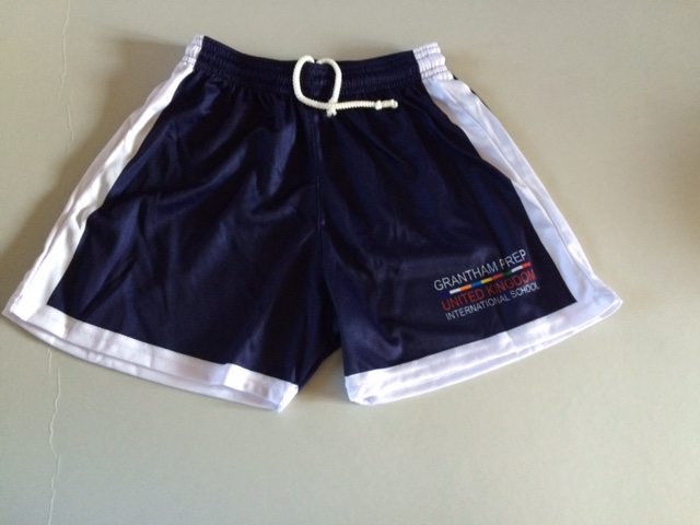 Navy & White Sports Shorts - 34" Waist