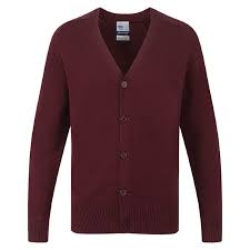 Girls Knitted Maroon Cardigan - To fit Chest 24"
