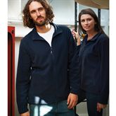 Ladies Fleece Jacket with Health & Social Care Logo - Navy, 2XL (to fit 40")