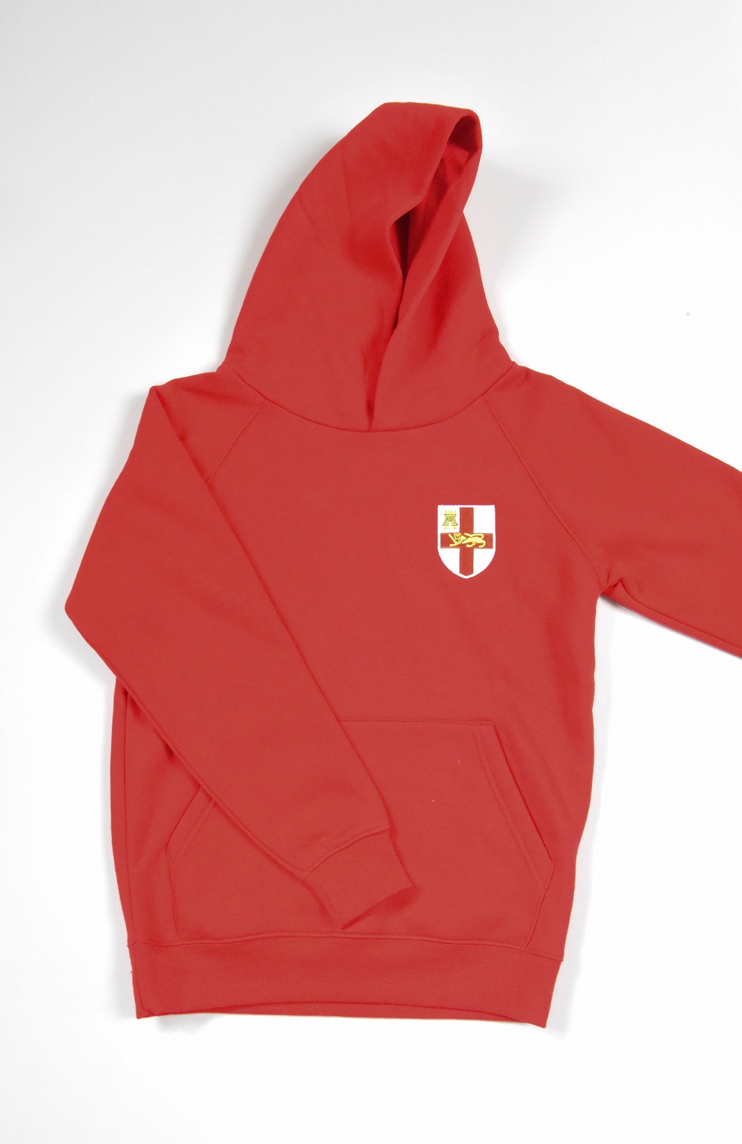 Red Hooded Top with Badge - Age 12/13