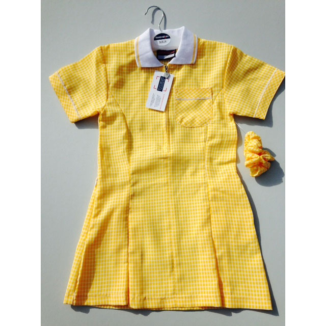 Yellow Gingham Dress - Age 3/4