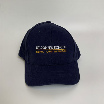 Navy Baseball Style Cap with School Logo