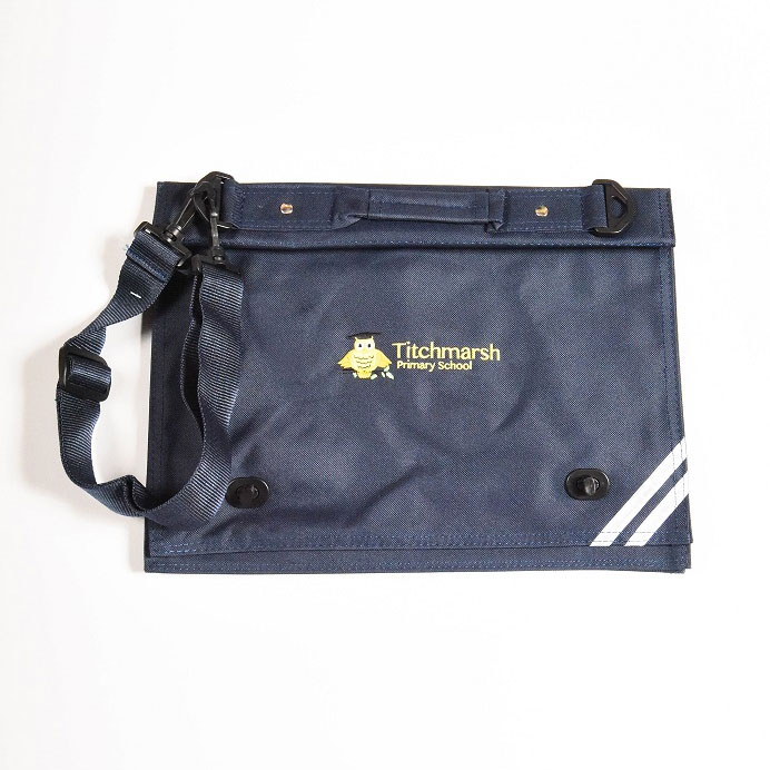 Navy Junior Document Case with School Logo.  For Years 5 & 6 ONLY