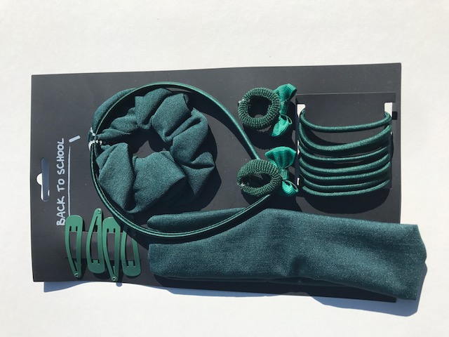 Hair Accessory Pack Green -  Maroon