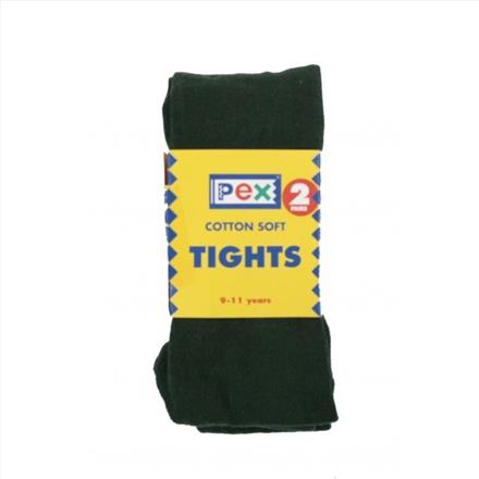 Kids Cotton Rich Tights Pack of 2 - All School Colours